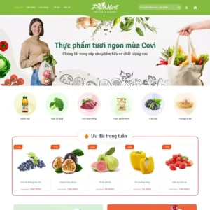 Theme wordpress thực phẩm sạch 01